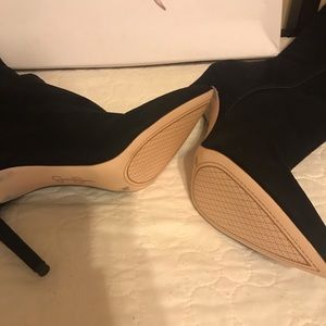 Size 9 black, suede Jessica Simpson thigh boots
